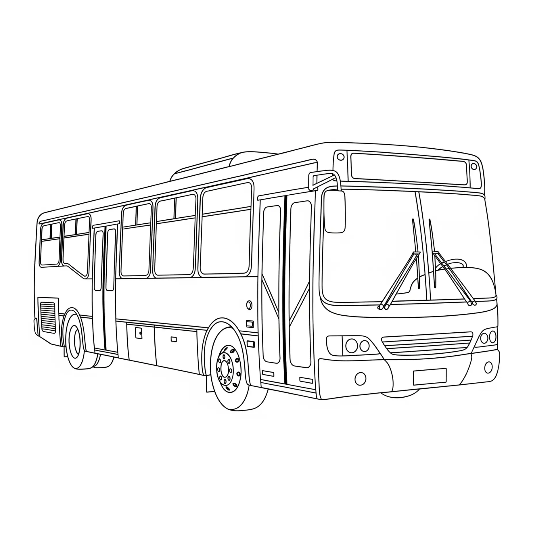 דף צביעה של אוטובוס עירוני